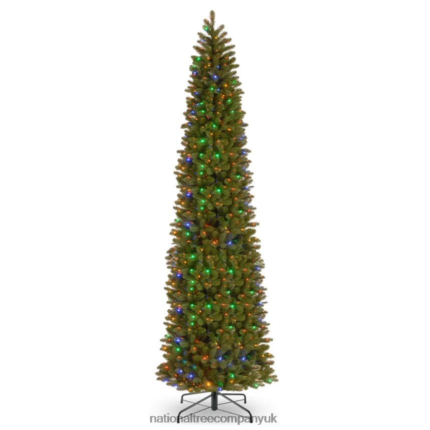 Trees | National Tree Company Pre-lit \Feel Real\ Artificial Giant Slim Downswept Christmas Tree Green Douglas Fir Dual Color LED Lights Includes PowerConnect and Stand 12 feet F2L4F7